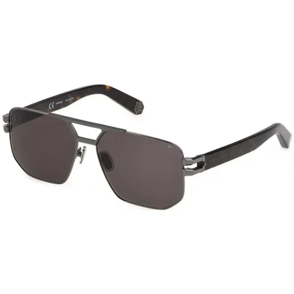NWT SUNGLASSES PHILIPP PLEIN GREY BROWN Philipp Plein SSP004 Sunglasses | Free Shipping | EZContacts.com main image 2